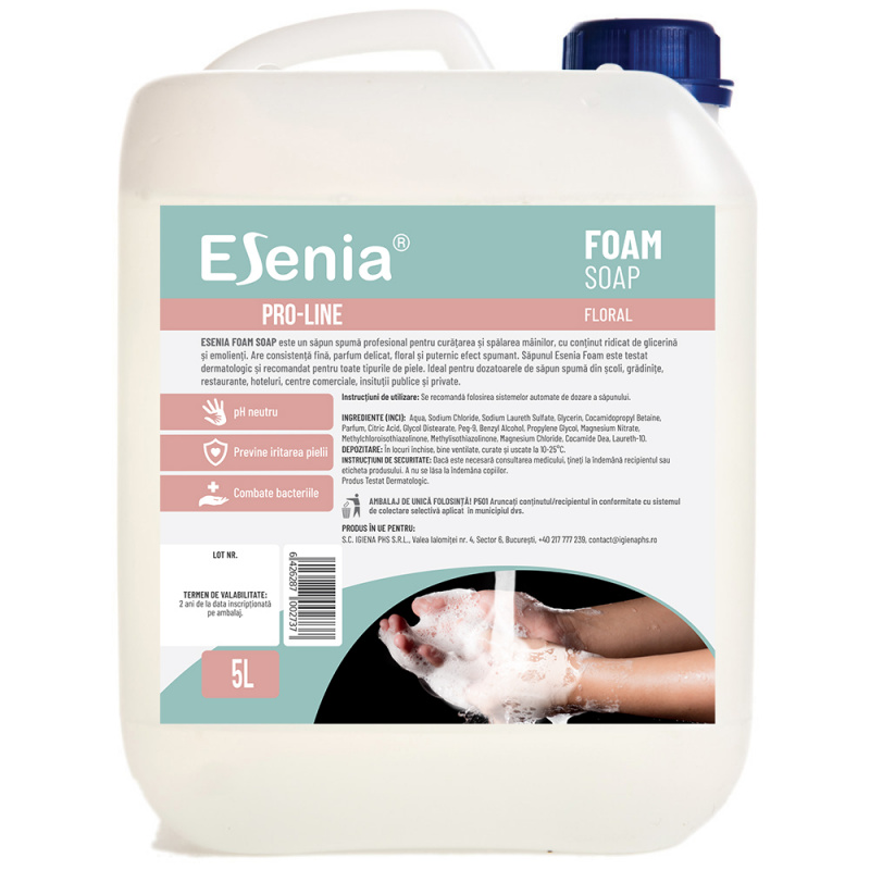 Sapun spuma Esenia 5 litri  usor parfumat Sapun spuma Esenia 5 litri  usor parfumat
