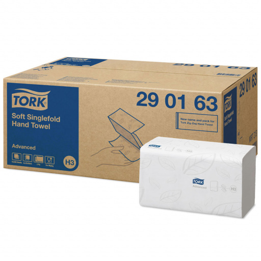 Prosoape hartie pliate ZZ Tork Advanced albe