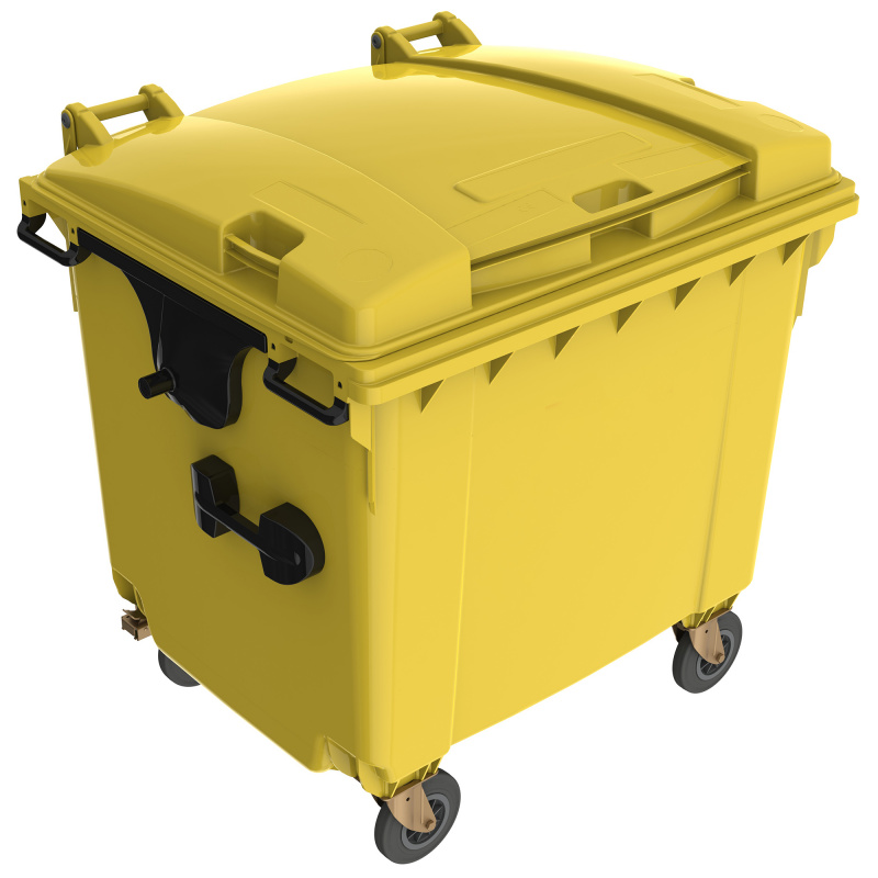 Container pentru colectarea deseurilor  1100 litri   galben Container pentru colectarea deseurilor  1100 litri   galben