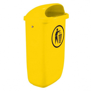 Cos de gunoi stradal cu platbanda  galben