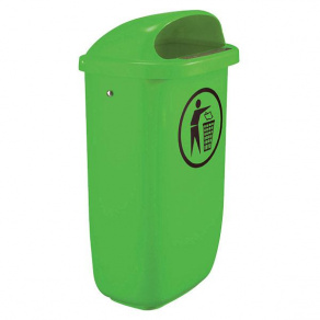 Cos de gunoi stradal cu platbanda  galben 2 Cos de gunoi stradal cu platbanda  galben 2