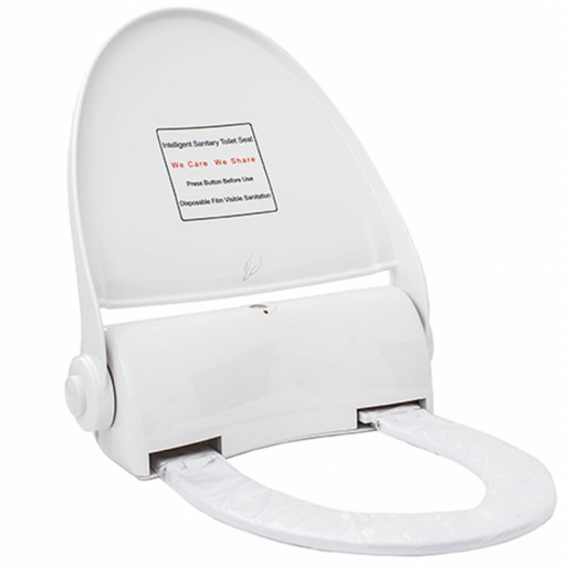 Capac toaleta cu buton   cu folie 135 utillizari