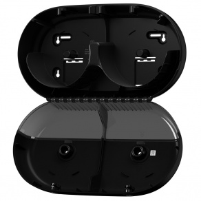 Dispenser hartie igienica Tork SmartOne Twin Mini   Negru 1 Dispenser hartie igienica Tork SmartOne Twin Mini   Negru 1