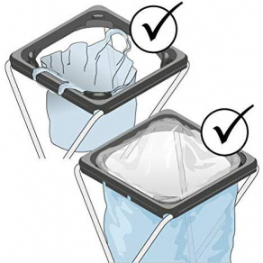 Suport din inox pentru sac cu capac   3 plus 2 Suport din inox pentru sac cu capac   3 plus 2