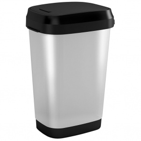 Cos gunoi Style  gri metalizat   50 litri