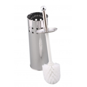 Set cos gunoi inox cu pedala  5l   perie wc inox 2