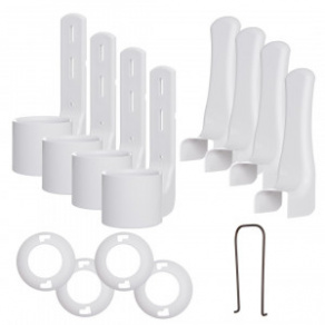 Set suport 4 Dispensere sapun sampon hotelier Alb 1 Set suport 4 Dispensere sapun sampon hotelier Alb 1