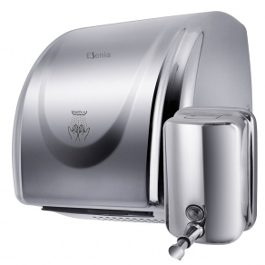 Pachet uscator de maini profesional inox Smartflow   dozator sapun lichid 800 ml Pachet uscator de maini profesional inox Smartflow   dozator sapun lichid 800 ml