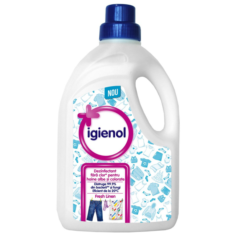 Dezinfectant lichid pentru haine Igienol Fresh Linen  1 5 l Dezinfectant lichid pentru haine Igienol Fresh Linen  1 5 l