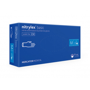 Manusi de protectie  examinare nitril Mercator basic blue  M