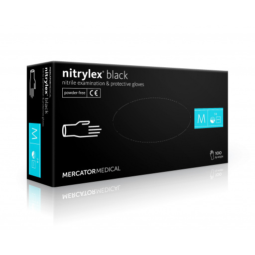 Manusi protectie  examinare nitril Mercator Clasic black  S
