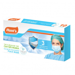 Masca medicala chirurgicala  IIR  certificat CE  3 straturi  10 buc cutie