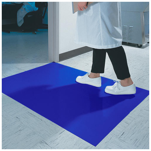 Covor dezinfectant antibacterian 30 file  albastru   90 x 115 cm