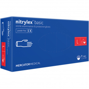 Manusi de protectie  examinare nitril Mercator basic blue  L