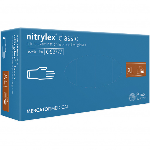 Manusi protectie  examinare nitril Mercator Clasic blue  XL