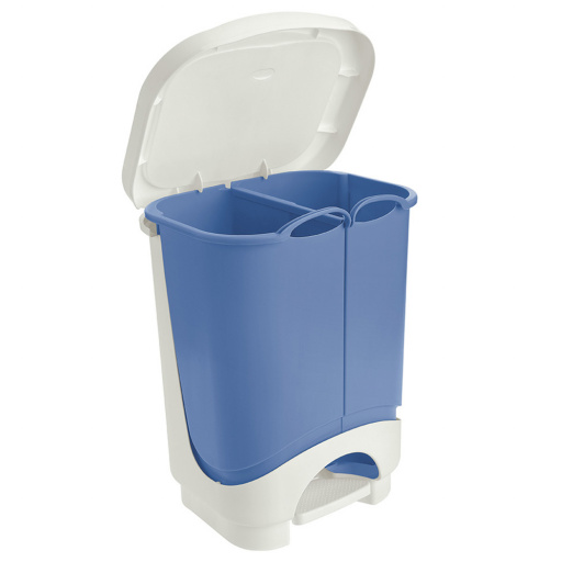 Cos gunoi cu pedala  2 compartimente 10 5 litri