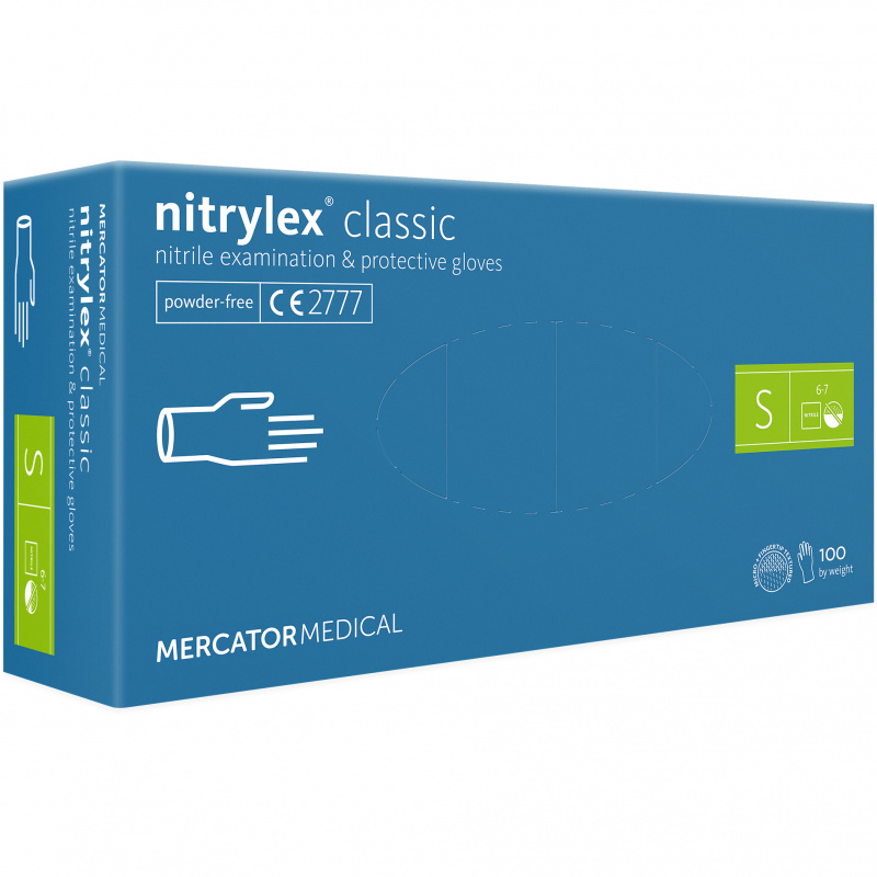 Manusi protectie  examinare nitril Mercator Clasic blue  S Manusi protectie  examinare nitril Mercator Clasic blue  S