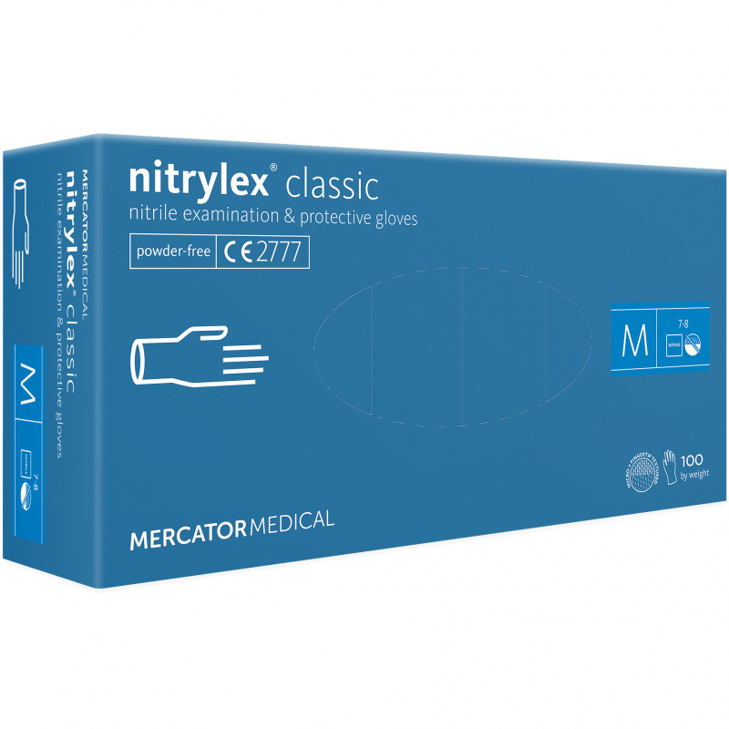Manusi protectie  examinare nitril Mercator Clasic blue  M Manusi protectie  examinare nitril Mercator Clasic blue  M