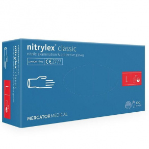 Manusi protectie  examinare nitril Mercator Clasic blue  L Manusi protectie  examinare nitril Mercator Clasic blue  L