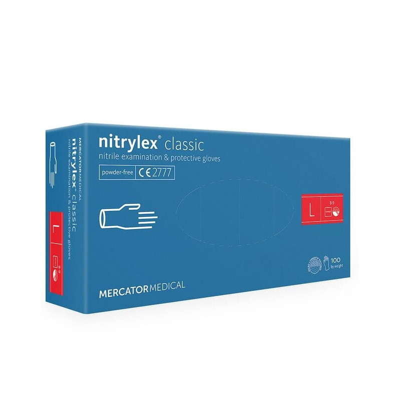 Manusi protectie  examinare nitril Mercator Clasic blue  L Manusi protectie  examinare nitril Mercator Clasic blue  L