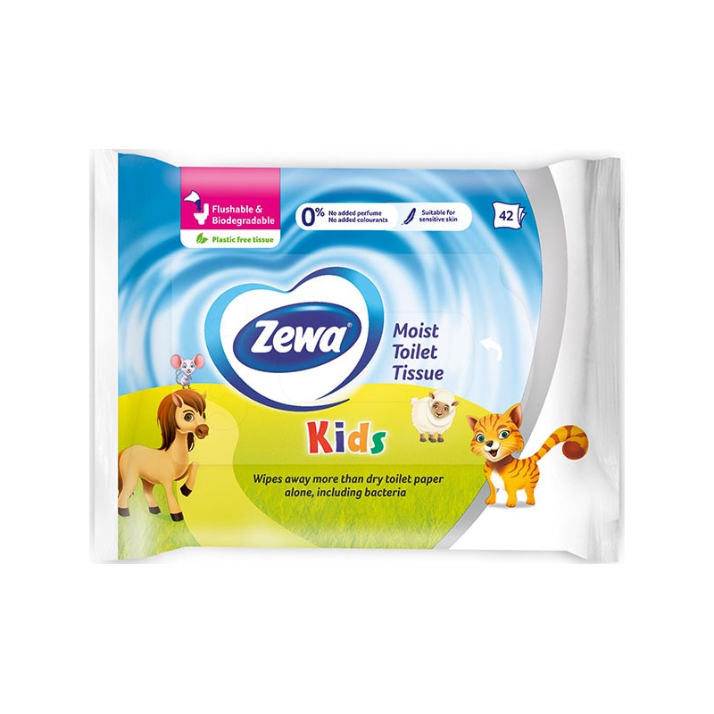 Hartie igienica umeda  Zewa Kids 42 buc
