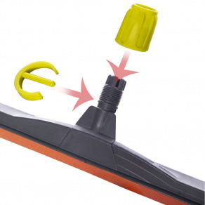 Racleta sters apa pardoseala  burete dublu portocaliu  55 cm galben 1