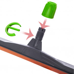 Racleta sters apa pardoseala  burete dublu portocaliu  55 cm verde 1