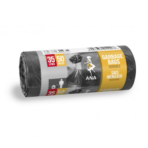Saci menajeri rezistenti 35 litri H.D.P.E, 50 buc/rola