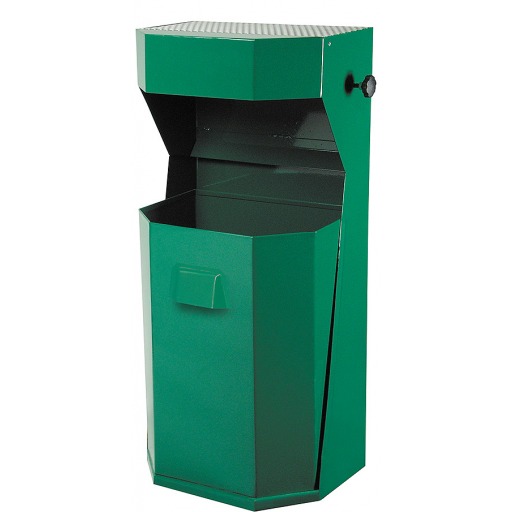 Cos gunoi cu scrumiera 50 l- verde