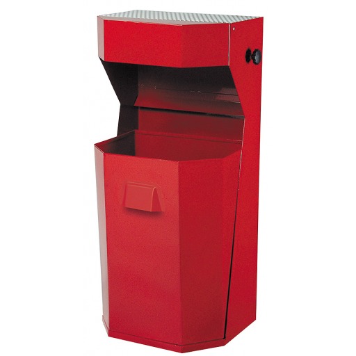 Cos gunoi cu scrumiera 50 l- rosu