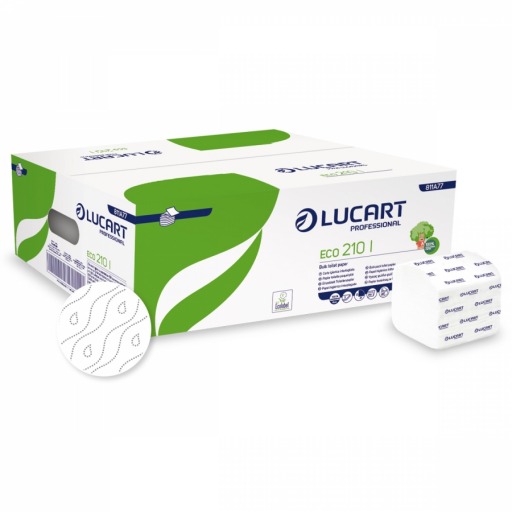 Hartie igienica bulk pach, Lucart ECO 210I, 2 straturi, alba, 40 pach
