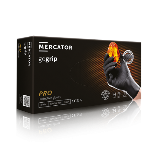 Mercator GoGrip, manusi nitril de protectie, examinare, negre, M