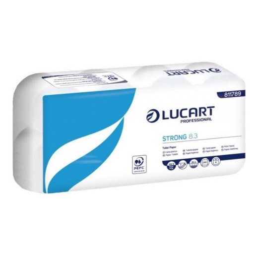 Rola hartie igienica Lucart Strong, 3 straturi, 30 m, 8 role/set