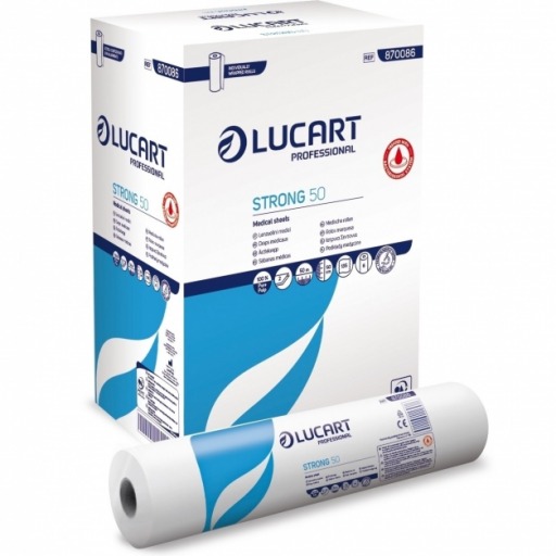 Role medicale cearceaf hartie, Lucart Strong 50 cm, antimicrobiene