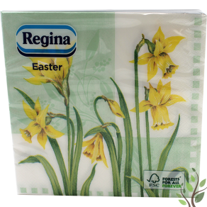 Servetele de masa Paste, 3 straturi, 33*33 cm, narcise