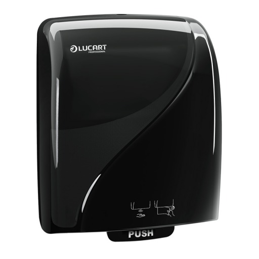 Dispenser prosoape hartie rola, senzor, negru, Lucart Identity