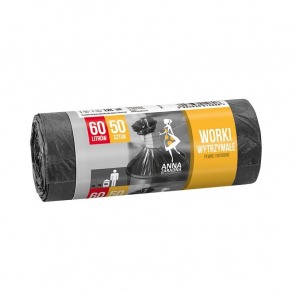 Saci menajeri rezistenti 60 litri H.D.P.E, 50 buc/rola