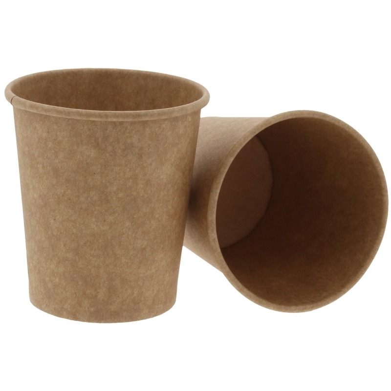 Pahare carton natur,  perete simplu, 8oz, 230 ml Pahare carton natur,  perete simplu, 8oz, 230 ml