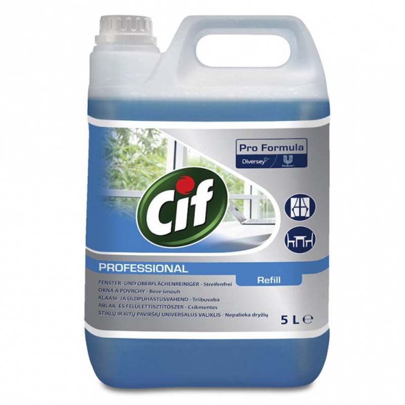 Detergent geamuri si suprafete lavabile - Cif  Pro Formula 5 litri Detergent geamuri si suprafete lavabile - Cif  Pro Formula 5 litri
