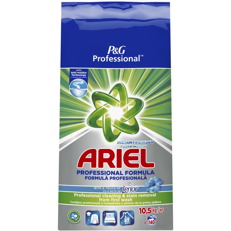 Detergent rufe automat Ariel Lenor Touch Professional, 10.5 kg, 140 de spalari Detergent rufe automat Ariel Lenor Touch Professional, 10.5 kg, 140 de spalari
