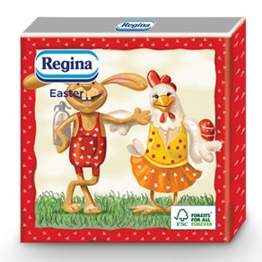 Servetele de masa Paste, 3 straturi, 33*33 cm, iepuras