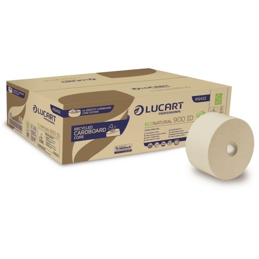Hartie igienica mini jumbo Lucart Cardboard Core,Econatural 900ID, 202 m
