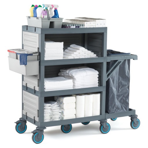 Carucior hotelier camerista multifunctional, curatenie si lenjerie