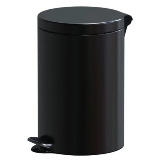 Cos gunoi otel cu pedala - 5 litri, soft close, negru
