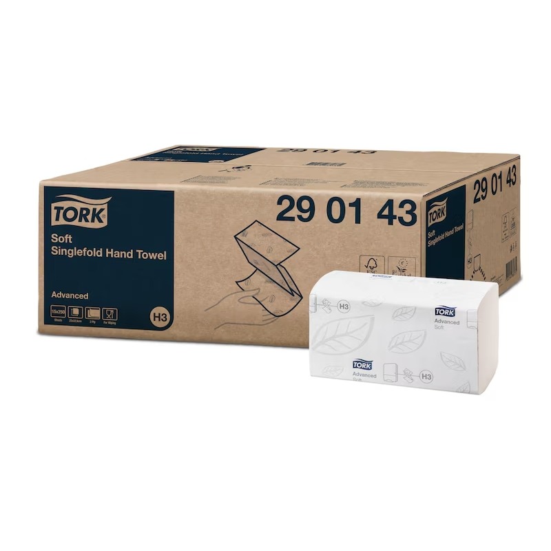 Prosoape pliate hartie Tork Singlefold 290143, 250 buc/pach, 2 str Prosoape pliate hartie Tork Singlefold 290143, 250 buc/pach, 2 str