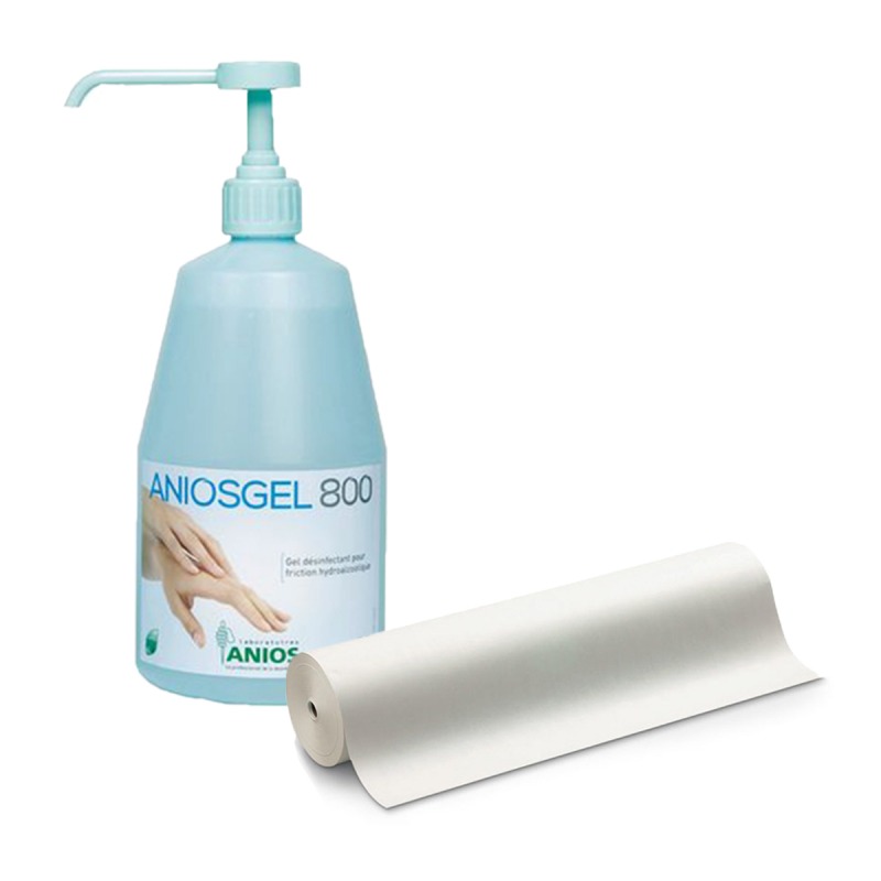 Pachet rola medicala cearceaf hartie + dezinfectant maini Aniosgel 80 NPC Pachet rola medicala cearceaf hartie + dezinfectant maini Aniosgel 80 NPC