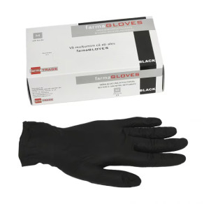 Manusi nitril examinare, protectie Farma Gloves black, M