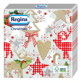 Servetele masa Craciun, 33X33 cm, 3 straturi, 15 buc/set, model Reni