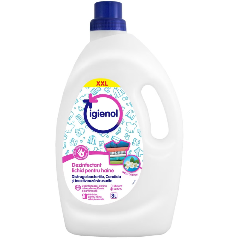 Dezinfectant lichid pentru haine Igienol Fresh Linen, 3 l Dezinfectant lichid pentru haine Igienol Fresh Linen, 3 l