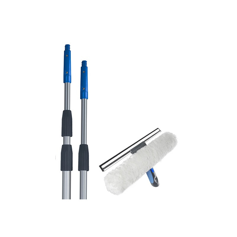 Pachet racleta profesionala  sters geamuri Lewi vice-versa35 cm + Maner telescopic Lewi 120 cm Pachet racleta profesionala  sters geamuri Lewi vice-versa35 cm + Maner telescopic Lewi 120 cm
